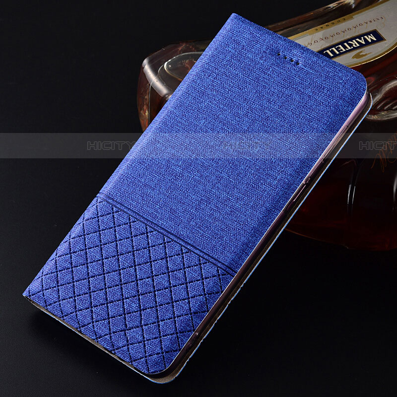 Funda de pano Cartera con Soporte H01 para Oppo RX17 Neo Azul