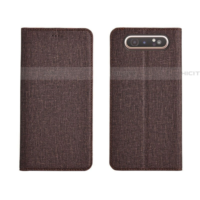 Funda de pano Cartera con Soporte H01 para Samsung Galaxy A90 4G Marron