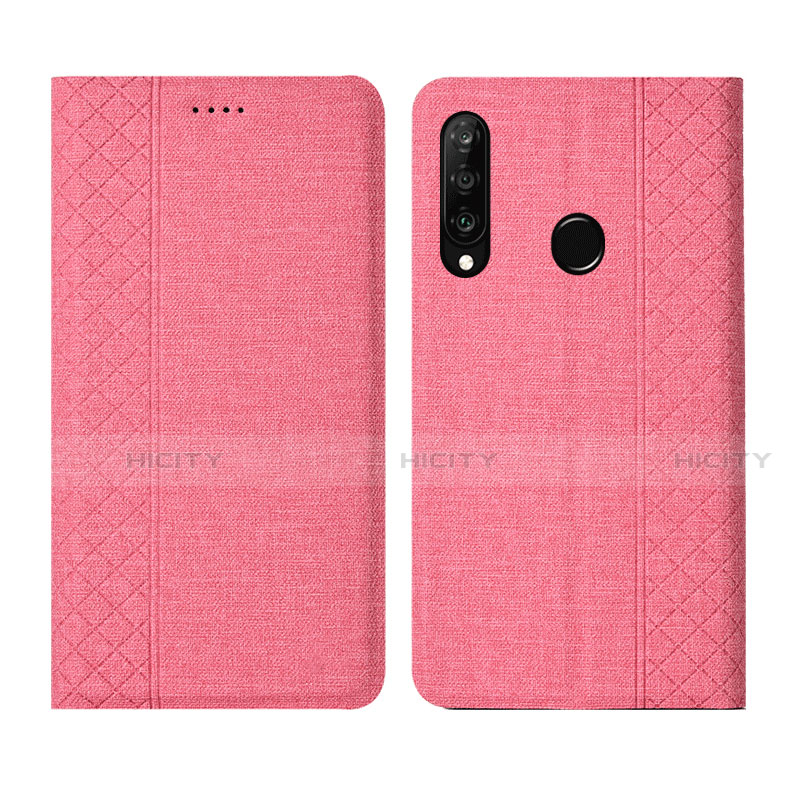 Funda de pano Cartera con Soporte H02 para Huawei P30 Lite New Edition Rosa