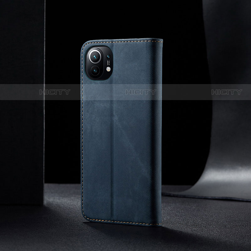 Funda de pano Cartera con Soporte H02 para Xiaomi Mi 11 Lite 4G Azul