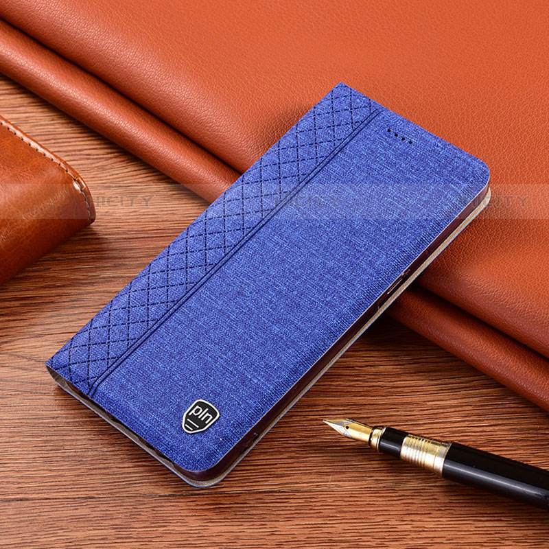 Funda de pano Cartera con Soporte H12P para Motorola Moto Edge 20 Lite 5G Azul