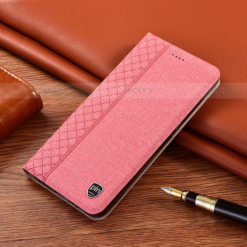 Funda de pano Cartera con Soporte H12P para Motorola Moto Edge 20 Lite 5G Rosa