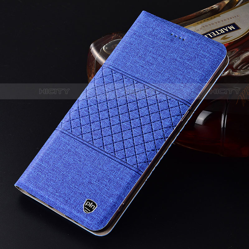 Funda de pano Cartera con Soporte H12P para Motorola Moto Edge S 5G Azul