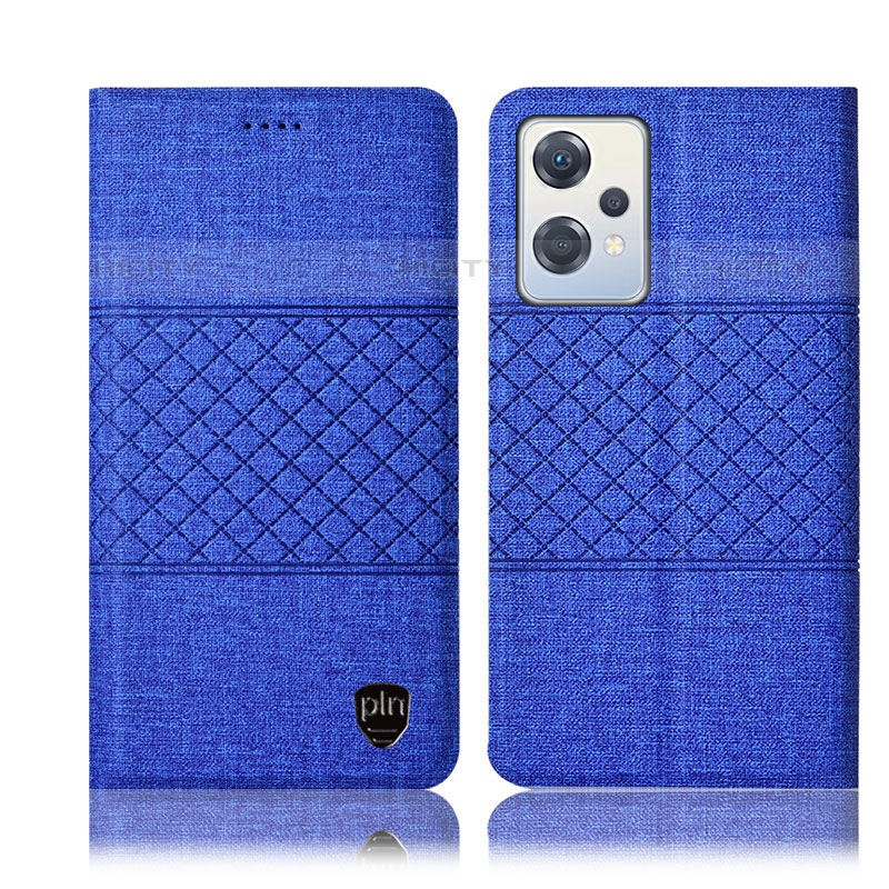 Funda de pano Cartera con Soporte H12P para OnePlus Nord CE 2 Lite 5G Azul