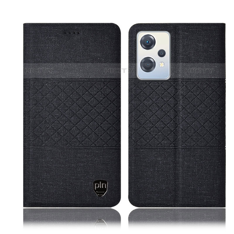 Funda de pano Cartera con Soporte H12P para OnePlus Nord CE 2 Lite 5G Negro