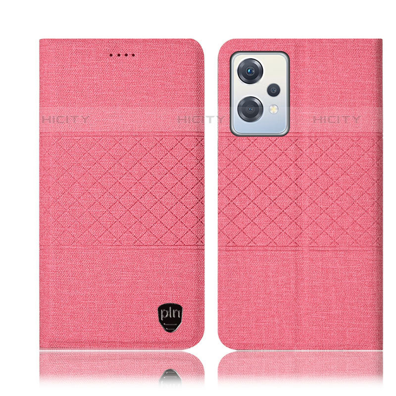 Funda de pano Cartera con Soporte H12P para OnePlus Nord CE 2 Lite 5G Rosa