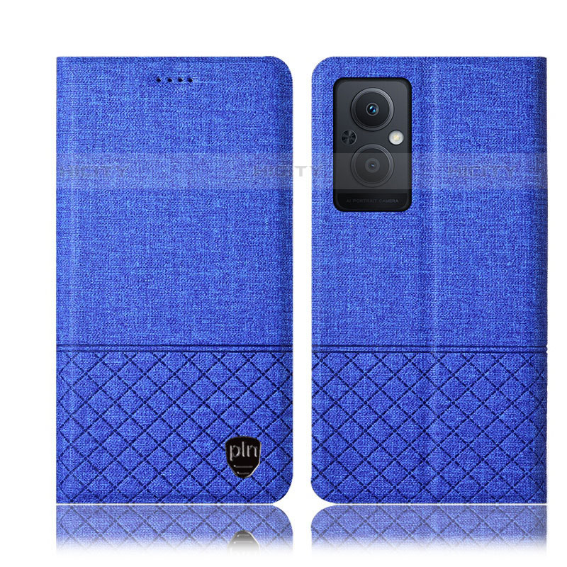 Funda de pano Cartera con Soporte H12P para OnePlus Nord N20 5G Azul