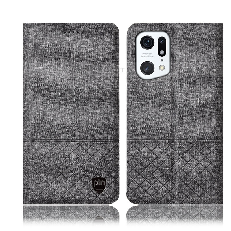 Funda de pano Cartera con Soporte H12P para Oppo Find X5 Pro 5G