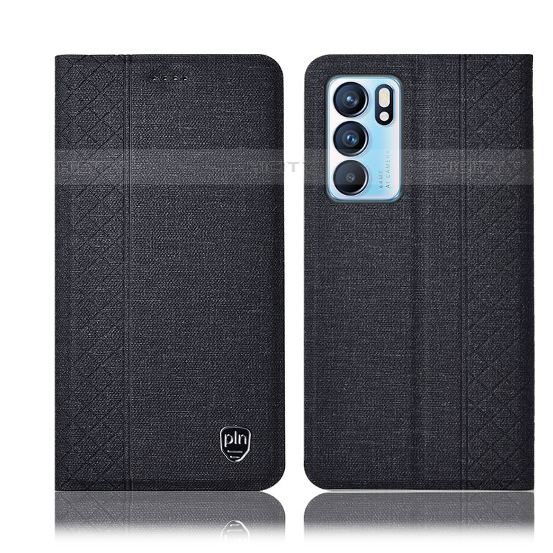 Funda de pano Cartera con Soporte H12P para Oppo Reno6 5G