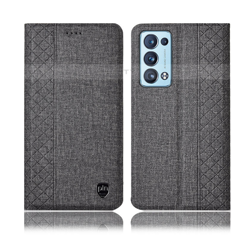 Funda de pano Cartera con Soporte H12P para Oppo Reno6 Pro 5G