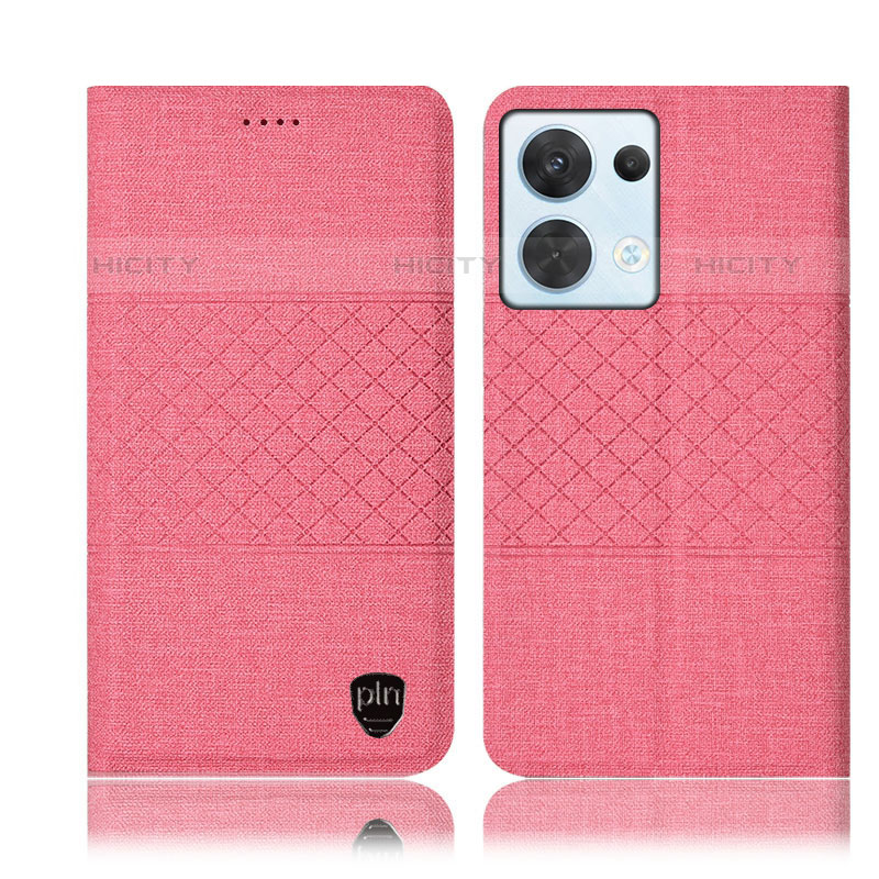 Funda de pano Cartera con Soporte H12P para Oppo Reno8 5G