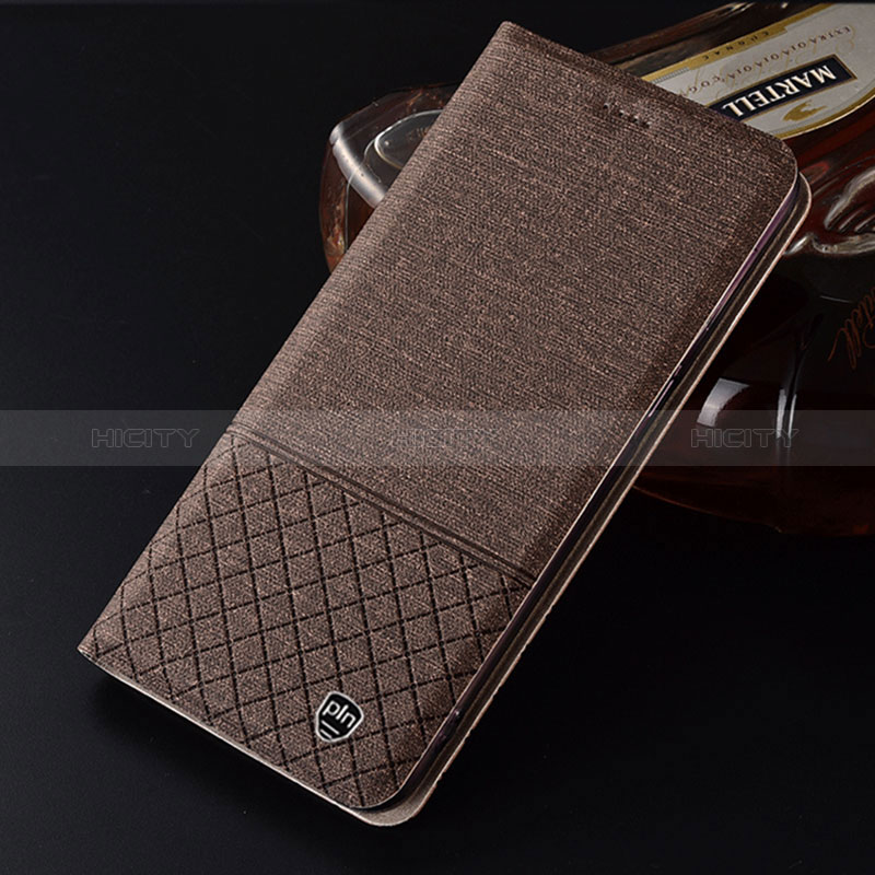 Funda de pano Cartera con Soporte H12P para Realme C20A Marron