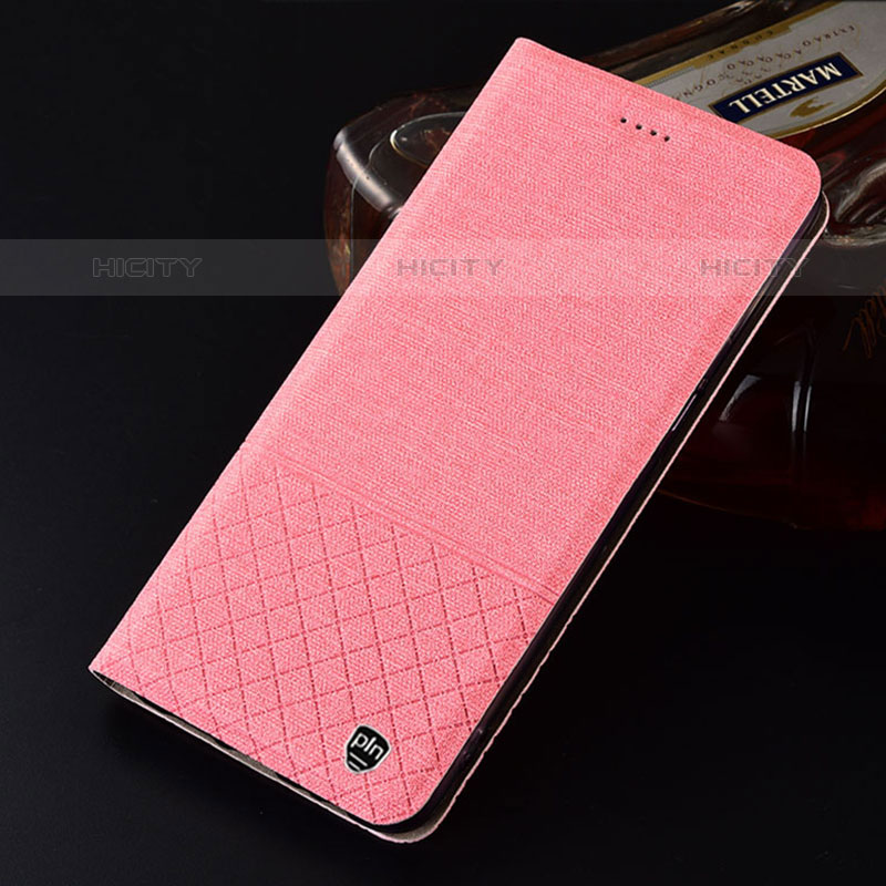 Funda de pano Cartera con Soporte H12P para Samsung Galaxy A03 Rosa