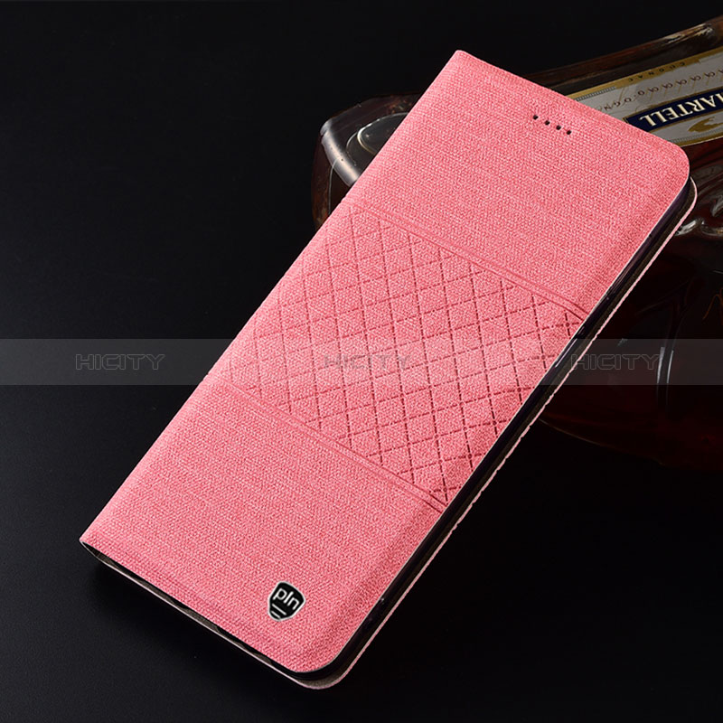 Funda de pano Cartera con Soporte H12P para Samsung Galaxy A6 Plus (2018) Rosa