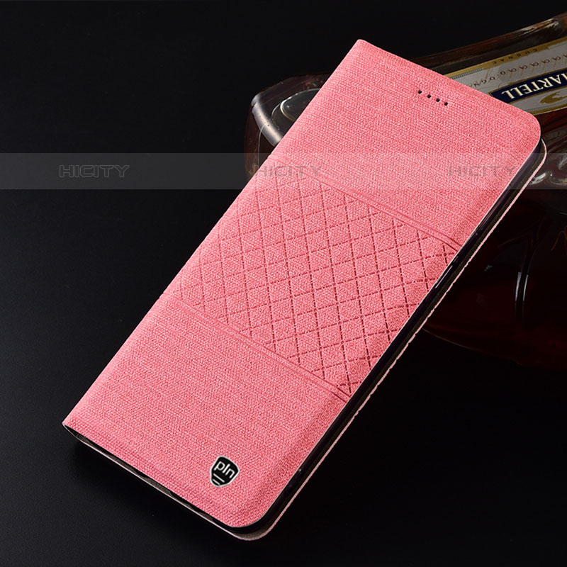 Funda de pano Cartera con Soporte H12P para Samsung Galaxy M32 4G Rosa