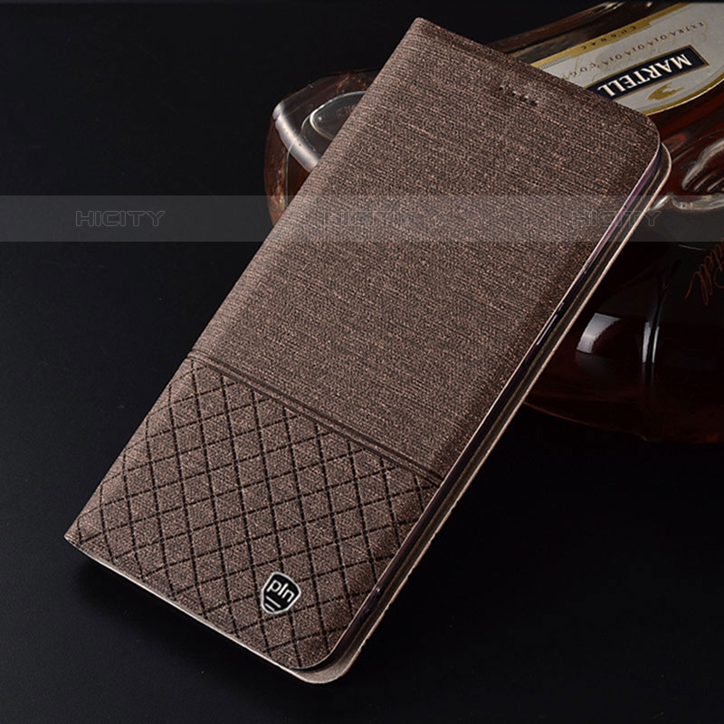 Funda de pano Cartera con Soporte H12P para Vivo V23e Marron