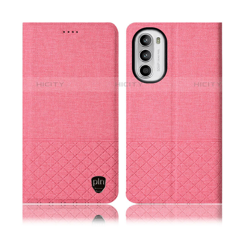 Funda de pano Cartera con Soporte H13P para Motorola Moto Edge (2022) 5G Rosa