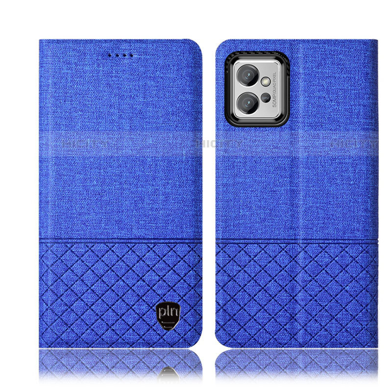 Funda de pano Cartera con Soporte H13P para Motorola Moto G32 Azul