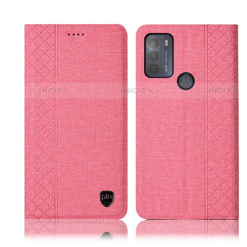 Funda de pano Cartera con Soporte H13P para Motorola Moto G50 Rosa