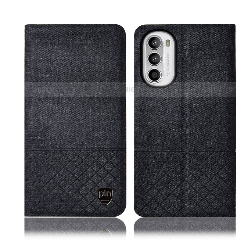 Funda de pano Cartera con Soporte H13P para Motorola Moto G82 5G Negro