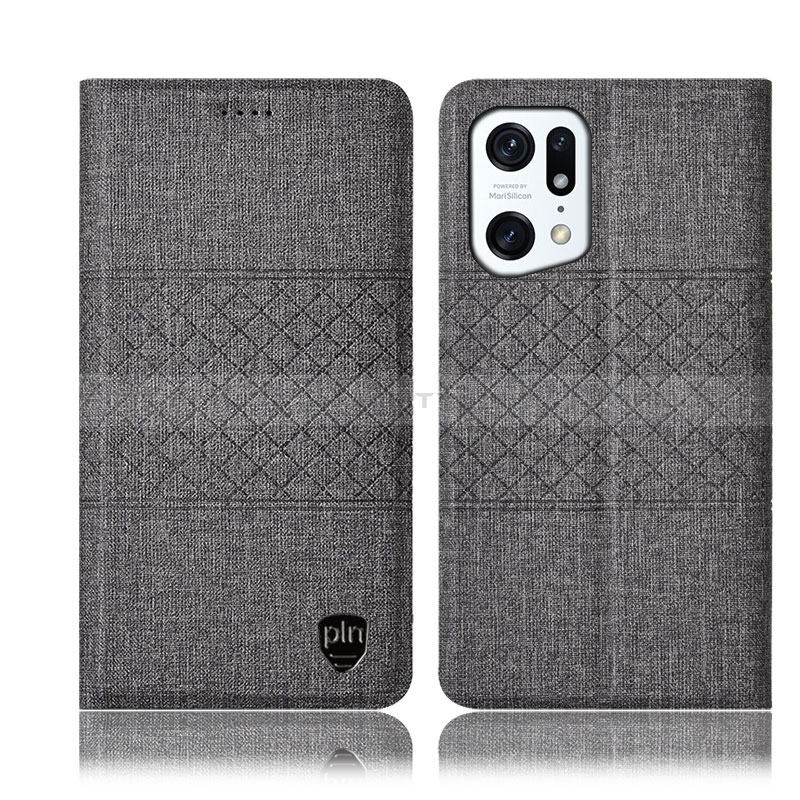 Funda de pano Cartera con Soporte H13P para Oppo Find X5 5G