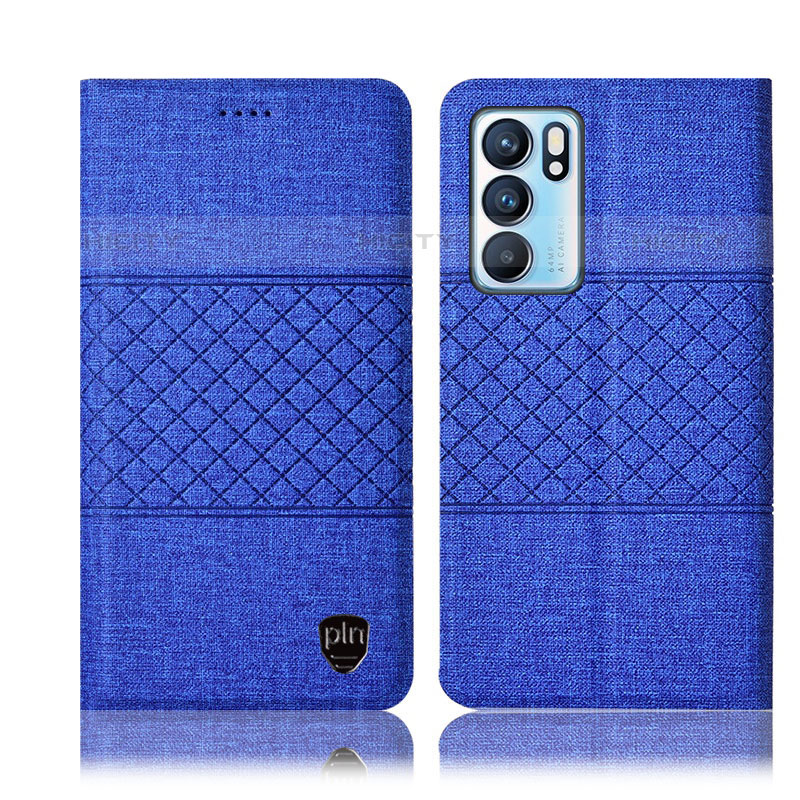 Funda de pano Cartera con Soporte H13P para Oppo Reno6 5G