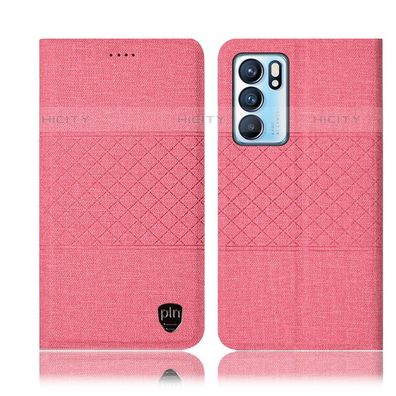 Funda de pano Cartera con Soporte H13P para Oppo Reno6 5G