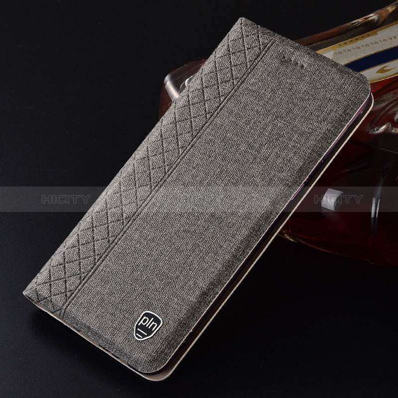 Funda de pano Cartera con Soporte H13P para Samsung Galaxy S24 5G Gris