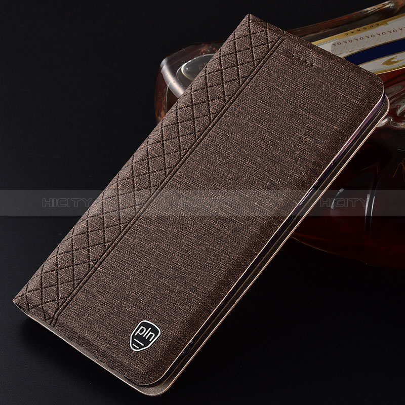 Funda de pano Cartera con Soporte H13P para Samsung Galaxy S24 5G Marron