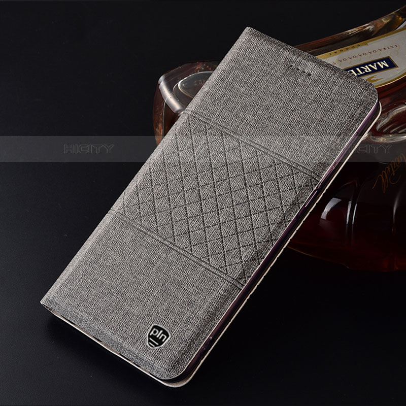 Funda de pano Cartera con Soporte H14P para Motorola Moto Edge 20 Lite 5G Gris