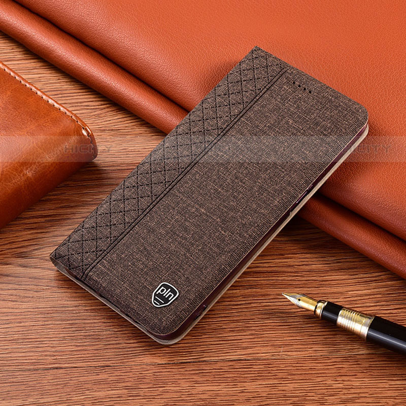 Funda de pano Cartera con Soporte H14P para Motorola Moto Edge S 5G Marron