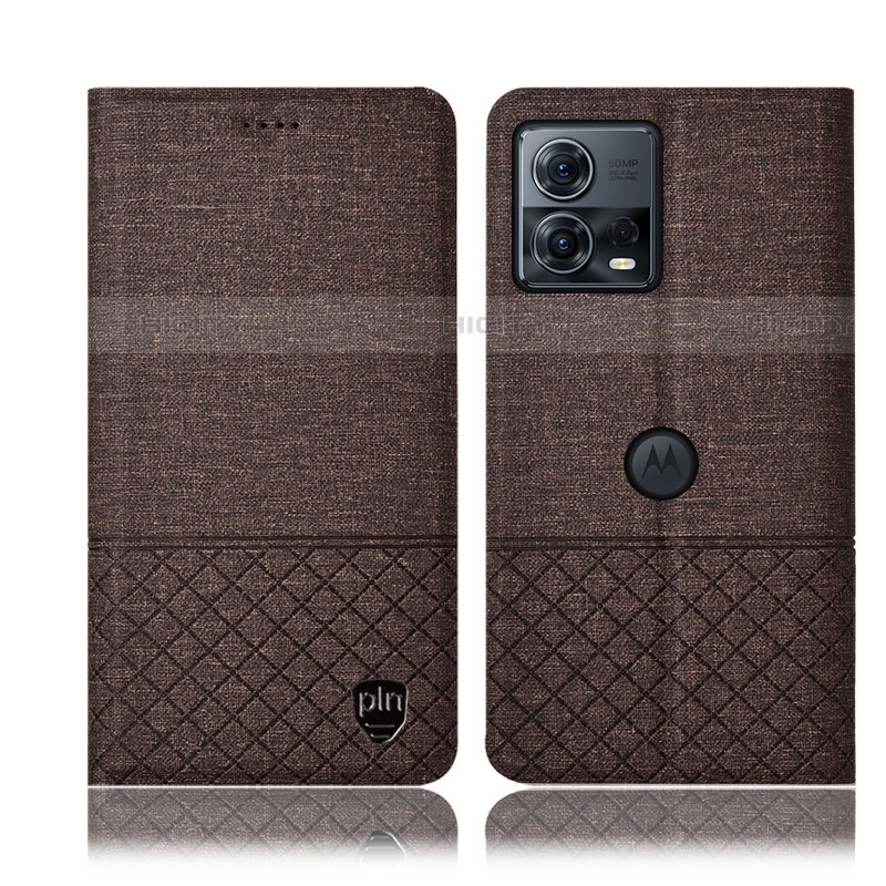 Funda de pano Cartera con Soporte H14P para Motorola Moto Edge S30 Pro 5G Marron