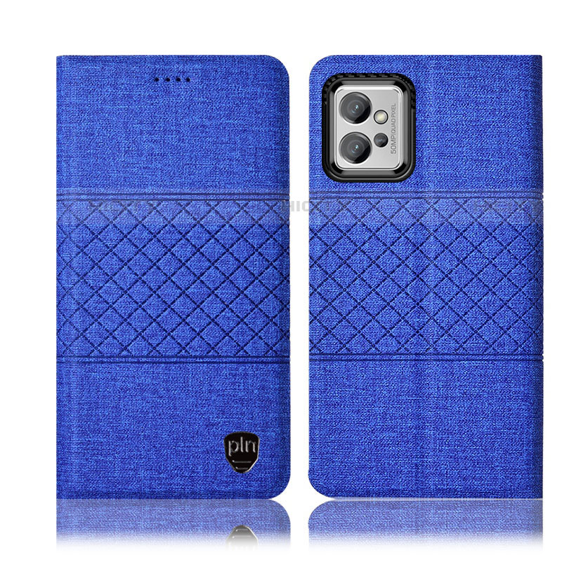 Funda de pano Cartera con Soporte H14P para Motorola Moto G32 Azul