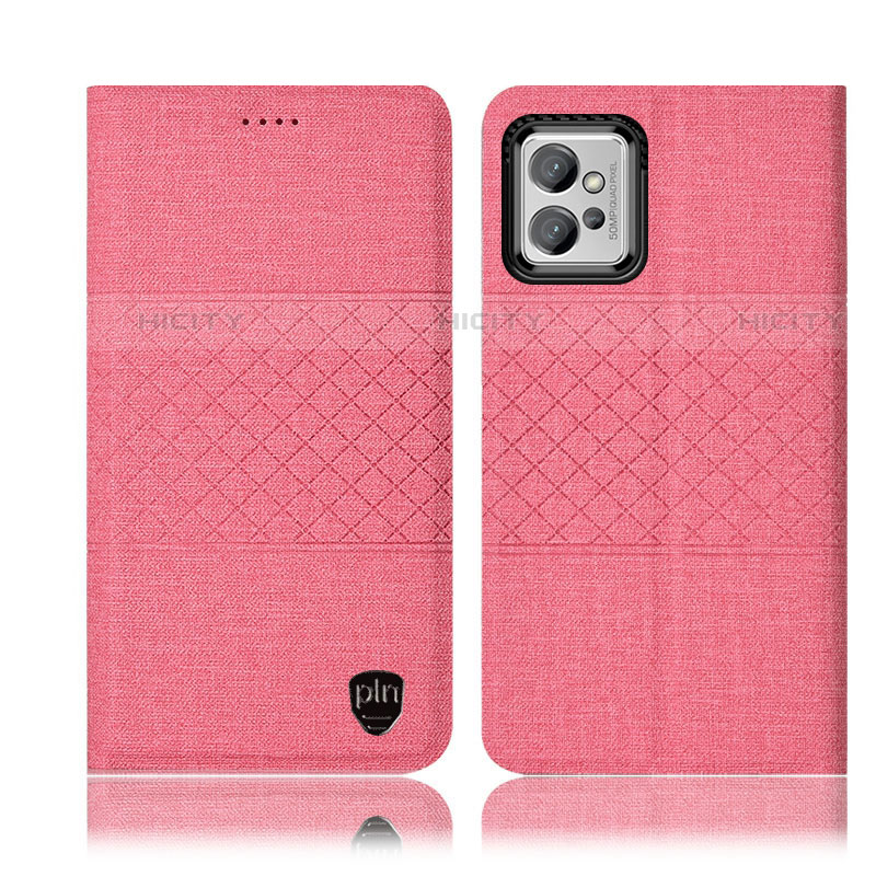 Funda de pano Cartera con Soporte H14P para Motorola Moto G32 Rosa