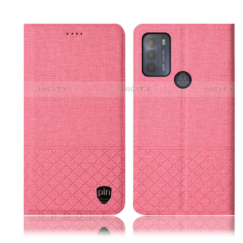 Funda de pano Cartera con Soporte H14P para Motorola Moto G50 Rosa