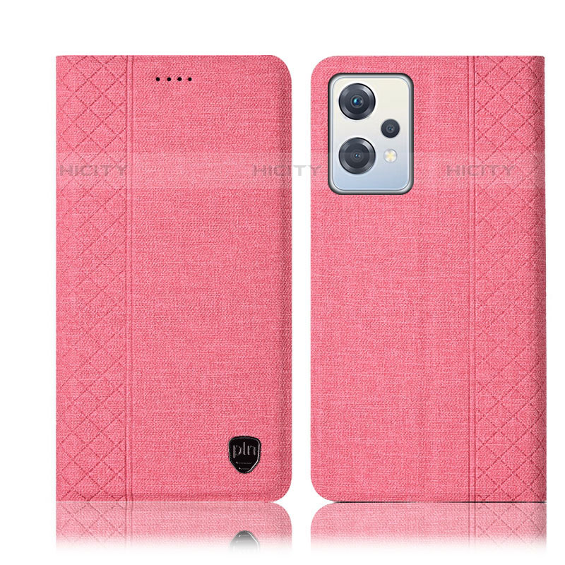 Funda de pano Cartera con Soporte H14P para OnePlus Nord CE 2 Lite 5G Rosa