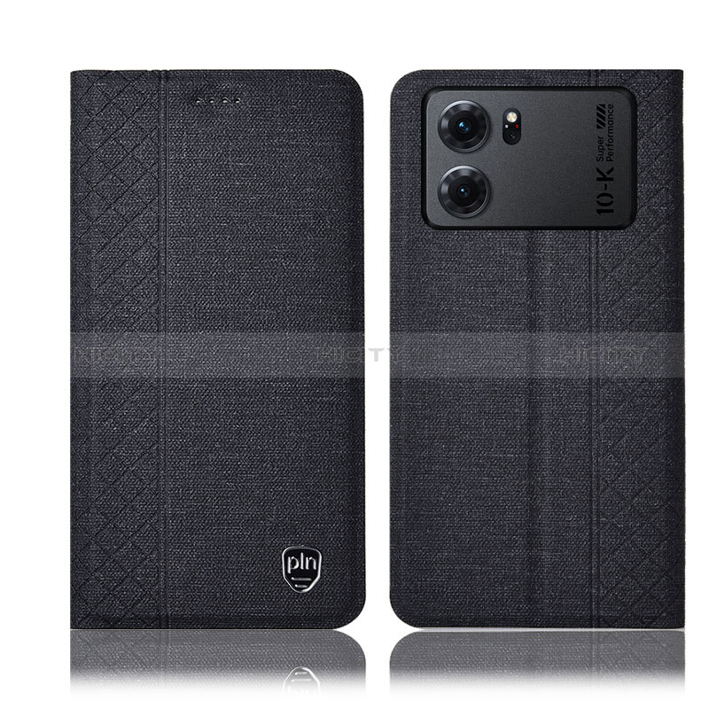 Funda de pano Cartera con Soporte H14P para Oppo K10 5G Negro