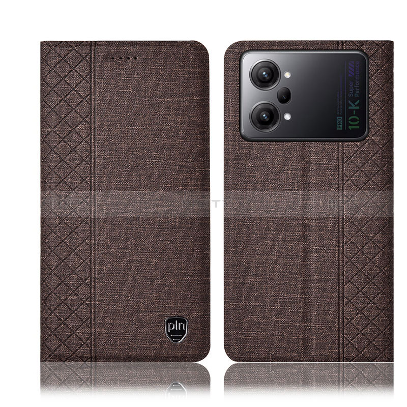 Funda de pano Cartera con Soporte H14P para Oppo K10 Pro 5G Marron