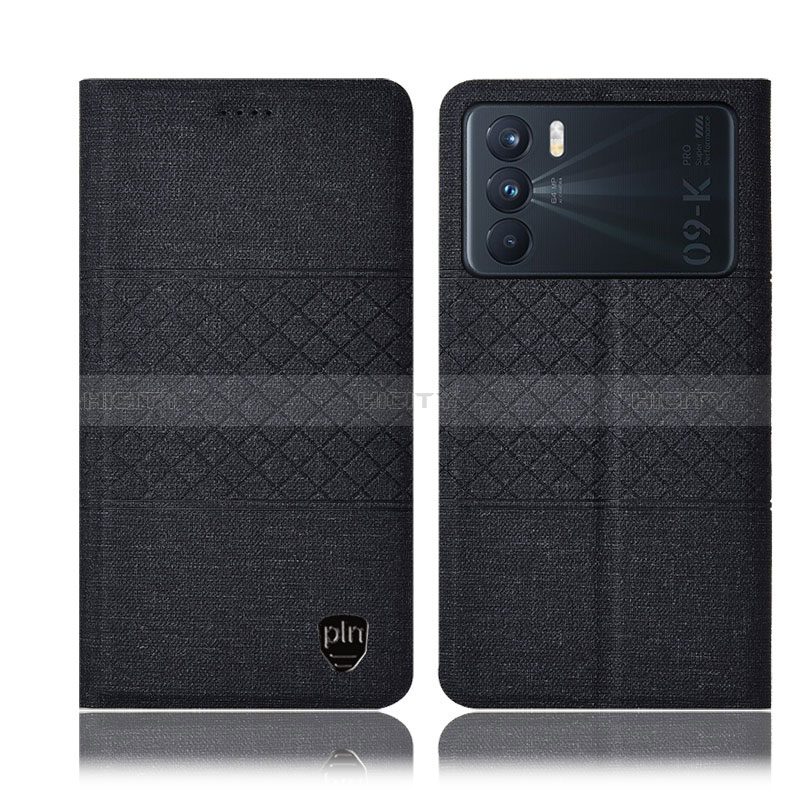 Funda de pano Cartera con Soporte H14P para Oppo K9 Pro 5G Negro