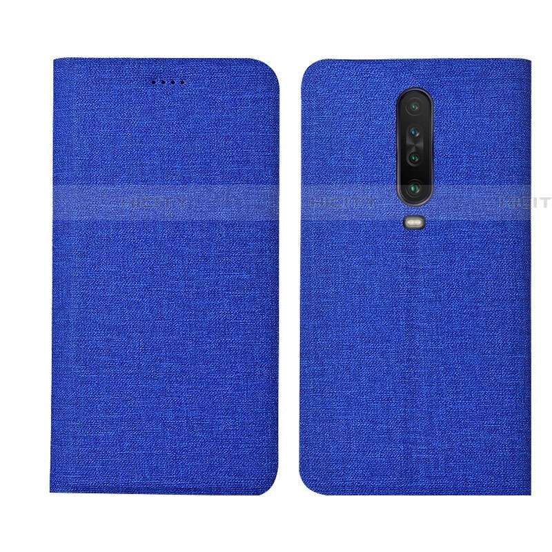 Funda de pano Cartera con Soporte L01 para Xiaomi Poco X2 Azul
