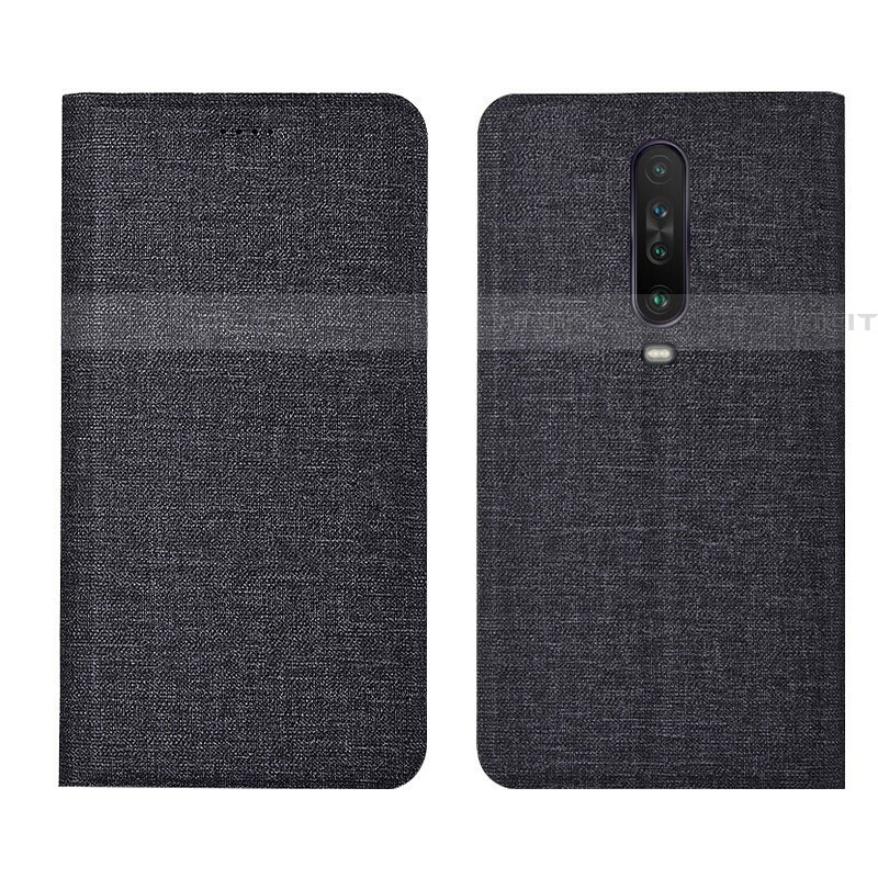 Funda de pano Cartera con Soporte L01 para Xiaomi Redmi K30 5G Negro