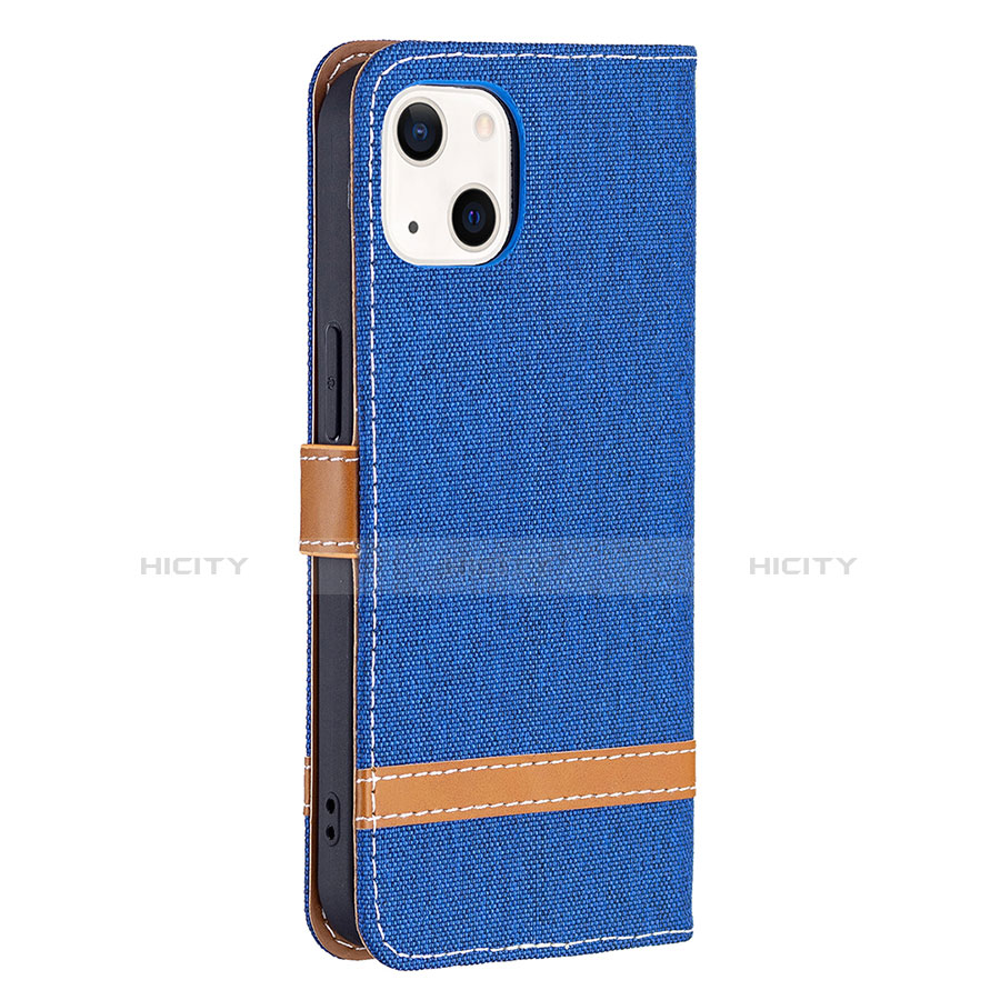 Funda de pano Cartera con Soporte para Apple iPhone 13 Azul