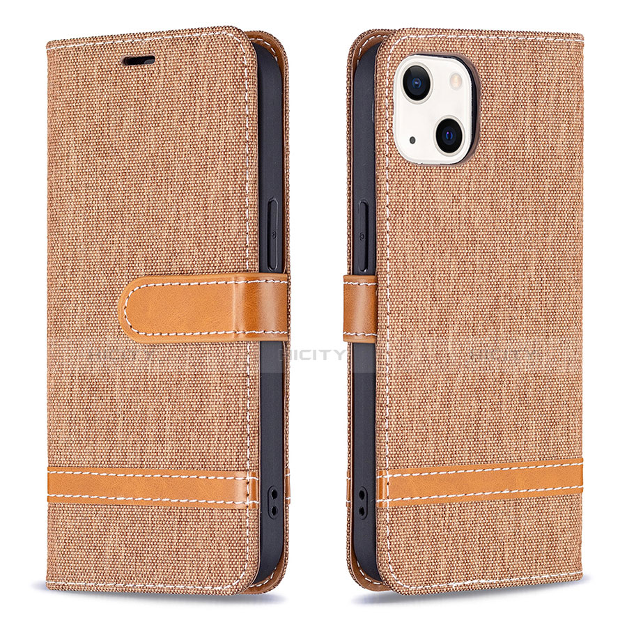 Funda de pano Cartera con Soporte para Apple iPhone 13 Mini Marron