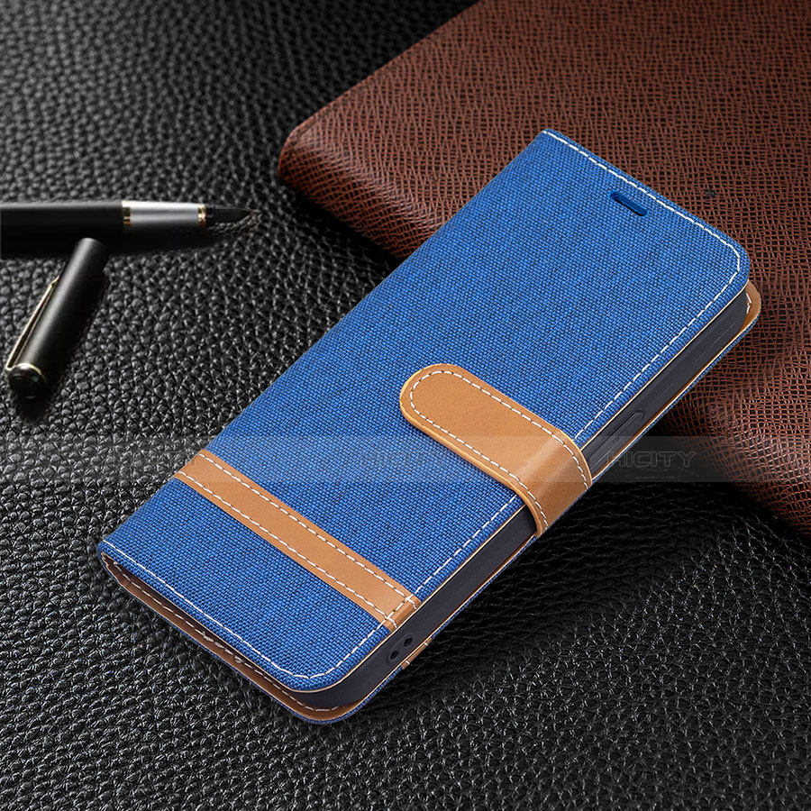 Funda de pano Cartera con Soporte para Apple iPhone 14 Azul