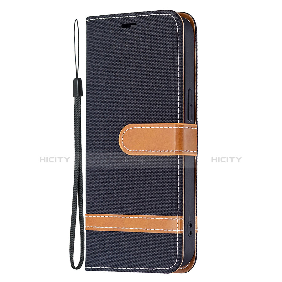 Funda de pano Cartera con Soporte para Apple iPhone 14 Negro