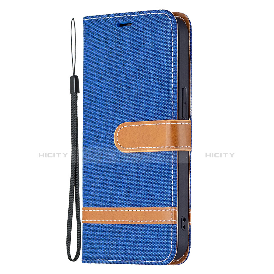 Funda de pano Cartera con Soporte para Apple iPhone 14 Plus Azul