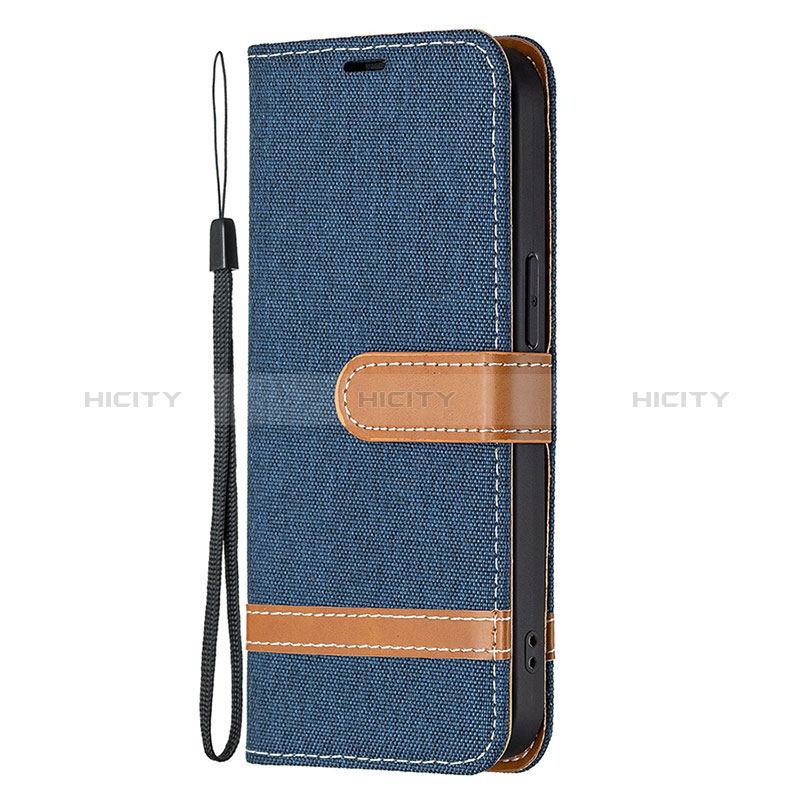 Funda de pano Cartera con Soporte para Apple iPhone 14 Pro Azul Real