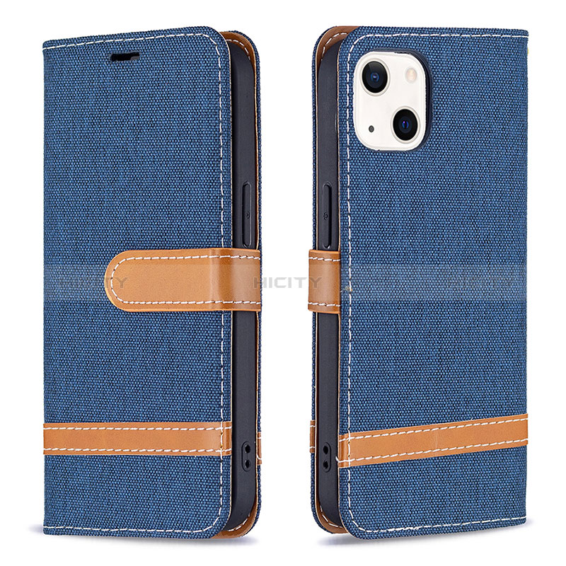 Funda de pano Cartera con Soporte para Apple iPhone 15 Azul Real