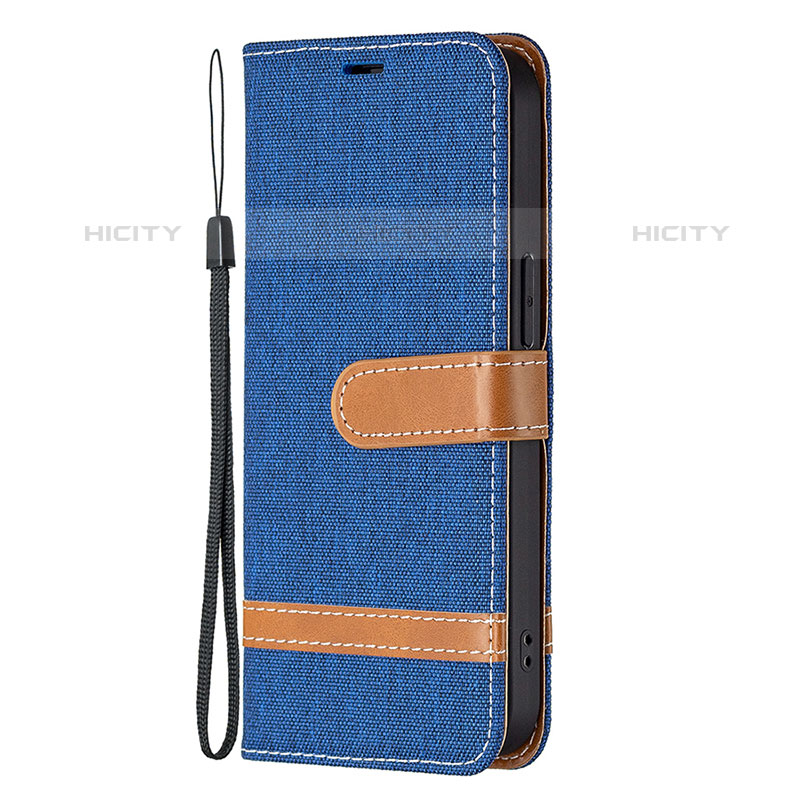 Funda de pano Cartera con Soporte para Apple iPhone 15 Pro Azul