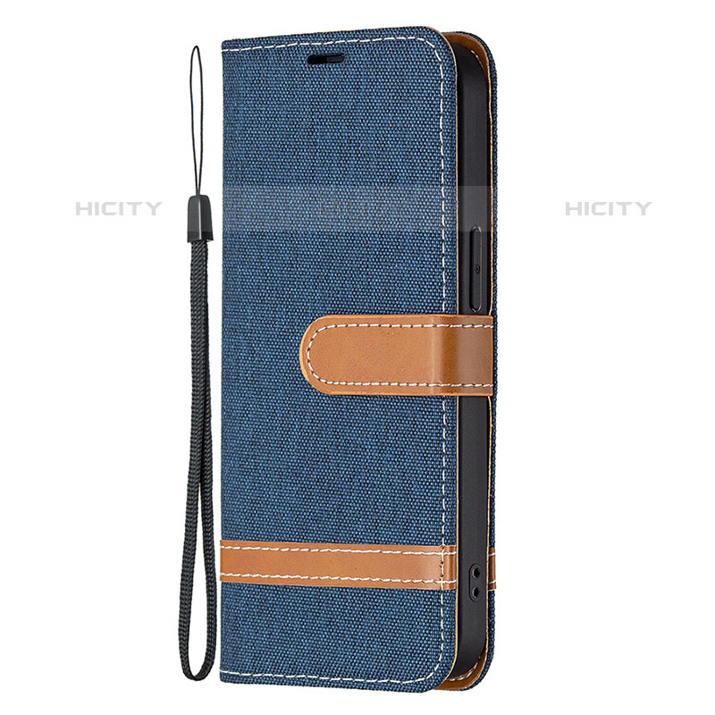 Funda de pano Cartera con Soporte para Apple iPhone 15 Pro Azul Real